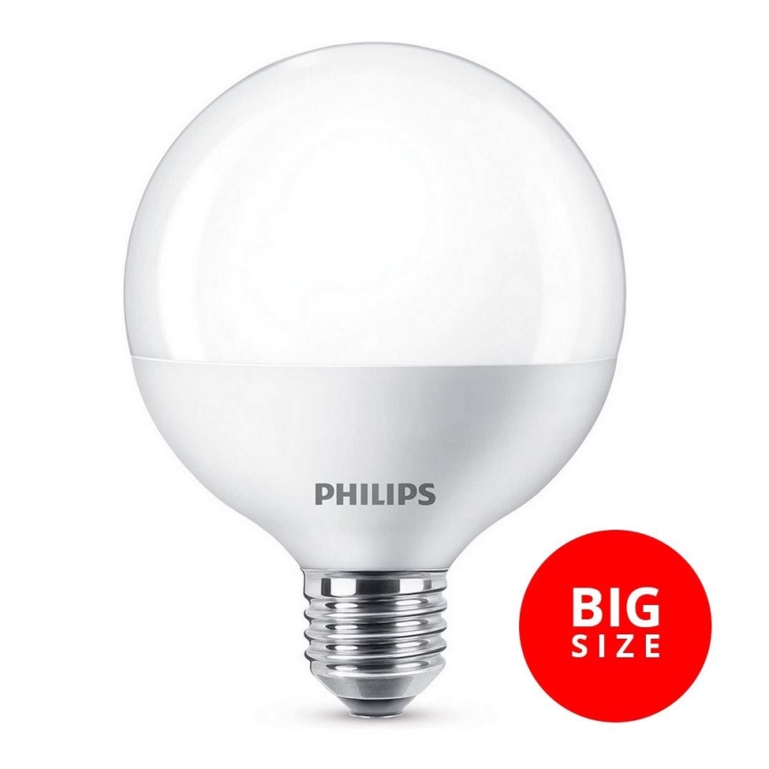 LED Žárovka Philips G95 E27/8,5W/230V 6500K