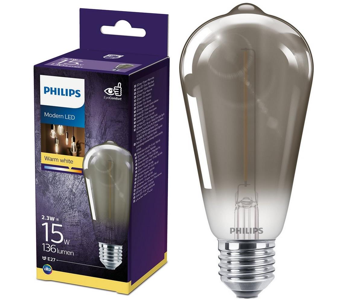 Philips LED Žárovka SMOKY VINTAGE Philips ST64 E27/2,3W/230V 2700K 