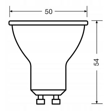 LED Žárovka VALUE PAR16 GU10/4,5W/230V 2700K 36° černá - Ledvance