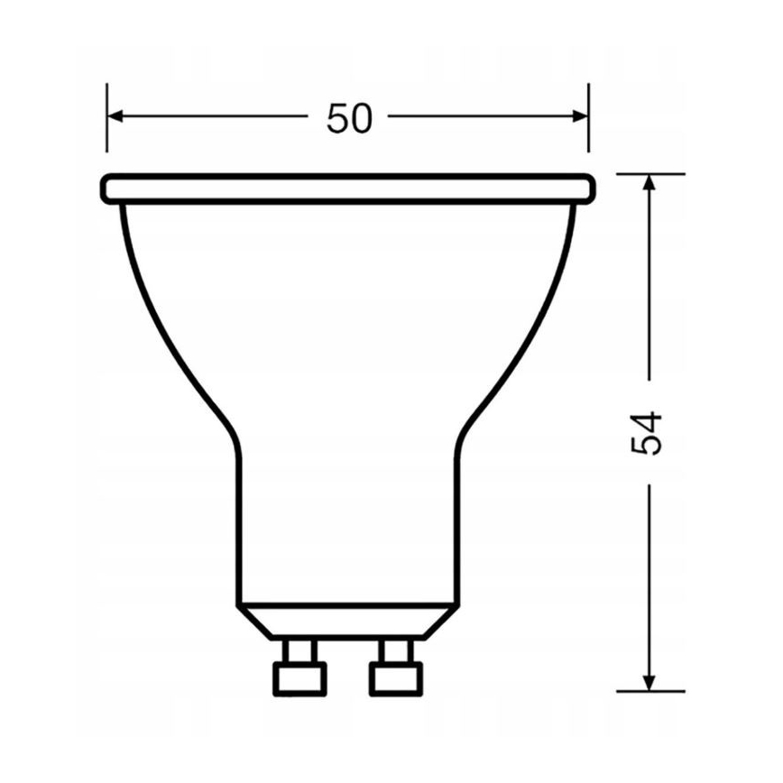 LED Žárovka VALUE PAR16 GU10/4,5W/230V 2700K 36° černá - Ledvance