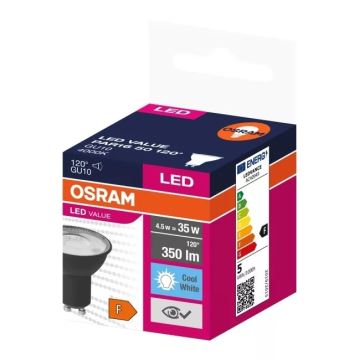 LED Žárovka VALUE PAR16 GU10/4,5W/230V 4000K 120° černá - Ledvance