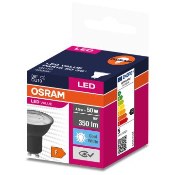 LED Žárovka VALUE PAR16 GU10/4,5W/230V 6500K 36° černá - Ledvance