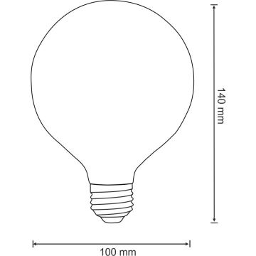 LED žárovka VINTAGE AMBER E27/4W/230V G100 2700K