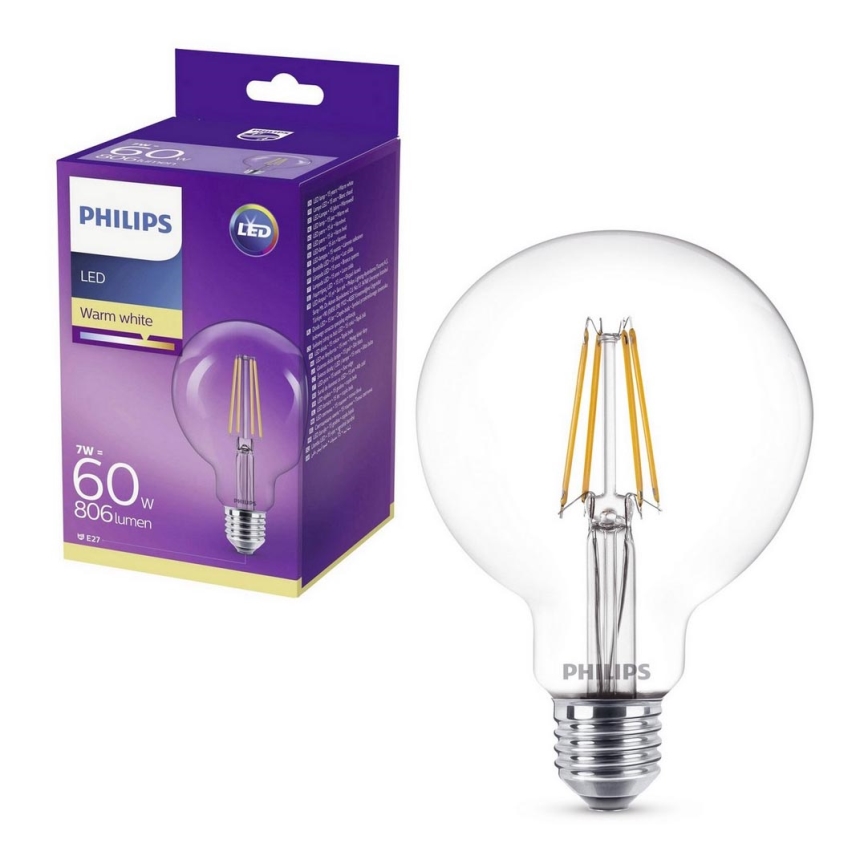 LED Žárovka VINTAGE Philips E27/7W/230V 2700K