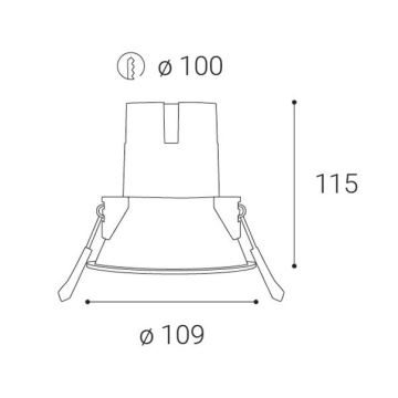 LED2 - LED Koupelnové podhledové svítidlo ZERO LED/10W/230V 3000K CRI 95 IP43 černá pr. 10,9 cm