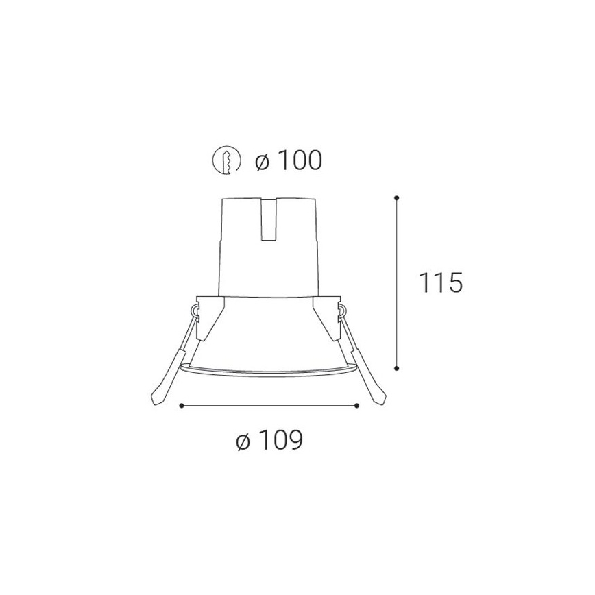 LED2 - LED Koupelnové podhledové svítidlo ZERO LED/10W/230V 3000K CRI 95 IP43 černá pr. 10,9 cm