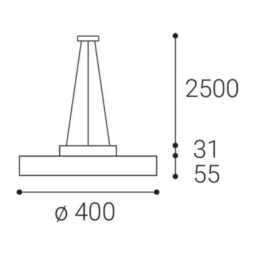 LED2 - LED Lustr na lanku ROTO LED/48W/230V 2700K/3300K/4000K IP40 bílá pr. 40 cm