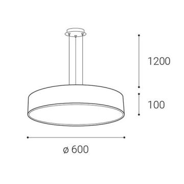 LED2 - LED Stmívatelný lustr na lanku MONO LED/60W/230V 3000K/4000K bílá