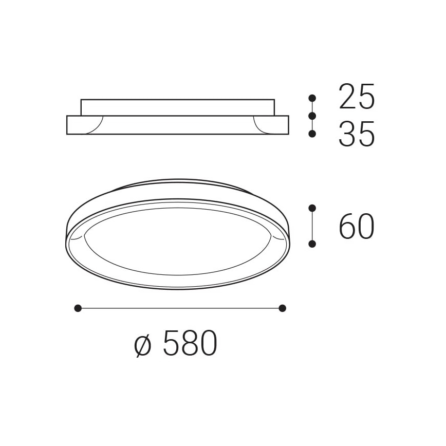 LED2 - LED Stropní svítidlo BELLA LED/48W/230V 3000K/4000K bílá