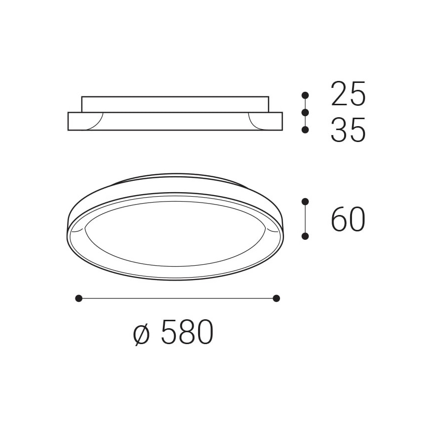 LED2 - LED Stropní svítidlo BELLA LED/48W/230V 3000K/4000K černá