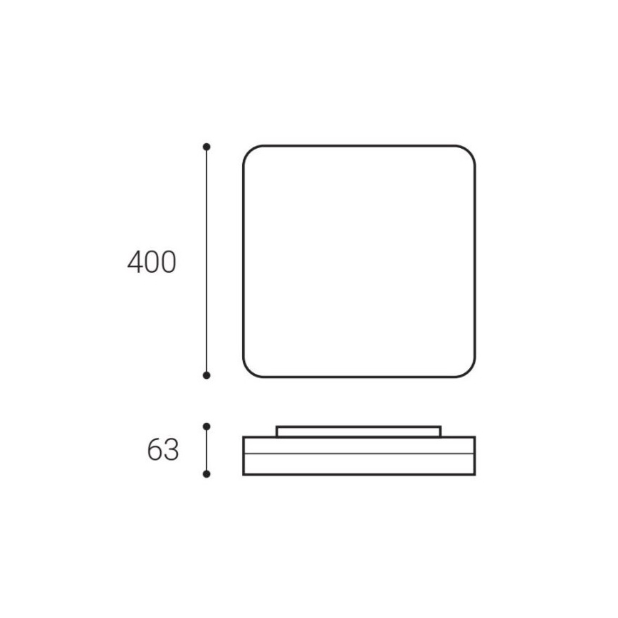 LED2 - LED Stropní svítidlo SQUARE II LED/30W/230V 3000/4000/5700K IP54