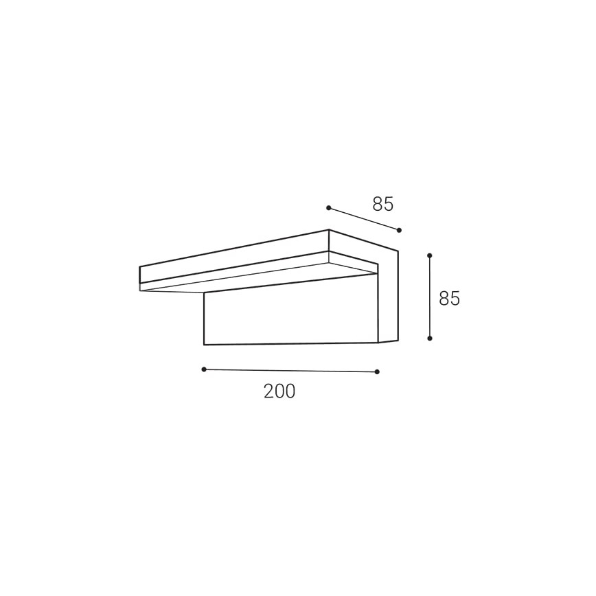 LED2 - LED Venkovní nástěnné svítidlo HUGO LED/9W/230V IP54 3000K/4000K