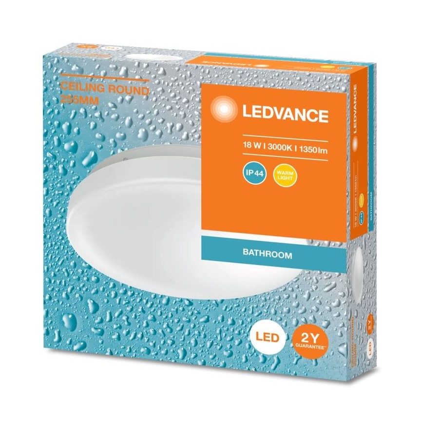 Ledvance - LED Koupelnové stropní svítidlo CEILING ROUND LED/18W/230V 3000K IP44