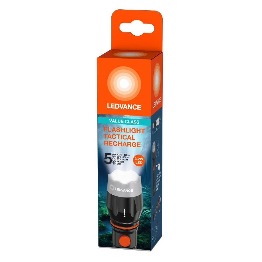 Ledvance - LED Nabíjecí svítilna FLASHLIGHT LED/3,2W/5V 1500mAh