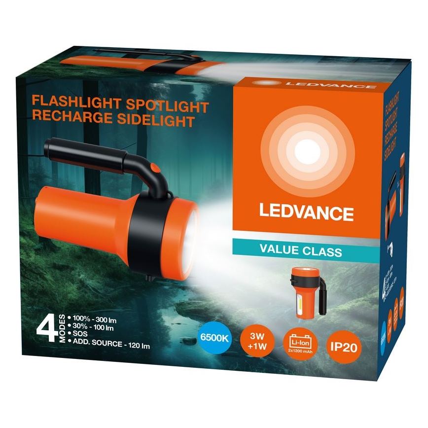 Ledvance - LED Nabíjecí svítilna s power bankou FLASHLIGHT LED/3W/5V 2400mAh