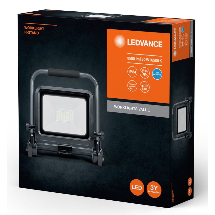 Ledvance - LED Venkovní reflektor WORKLIGHT R-STAND LED/30W/230V 6500K IP54