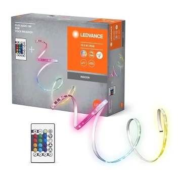 Ledvance - LED RGB Stmívatelný pásek FLEX AUDIO 3m LED/12,5W/230V + dálkové ovládání