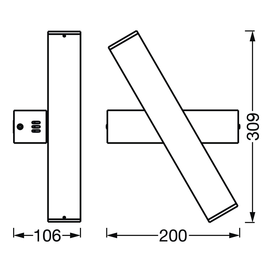 Ledvance - LED Stmívatelné nástěnné svítidlo SMART+ CROSS 2xLED/6W/230V 3000-6500K Wi-Fi