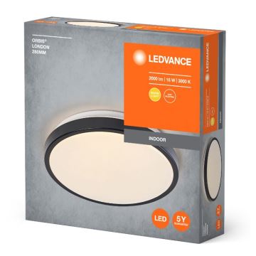 Ledvance - LED Stropní svítidlo ORBIS LONDON LED/16W/230V černá