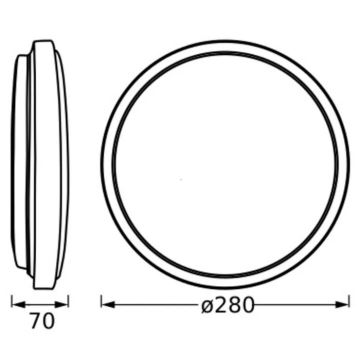 Ledvance - LED Stropní svítidlo ORBIS LONDON LED/16W/230V černá