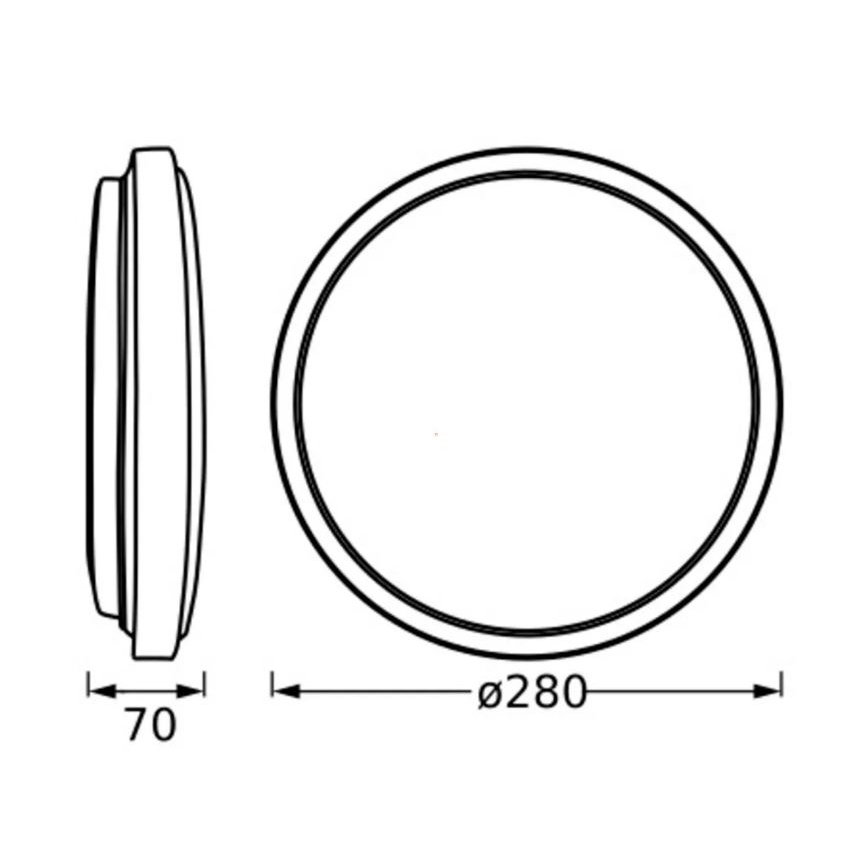 Ledvance - LED Stropní svítidlo ORBIS LONDON LED/16W/230V černá