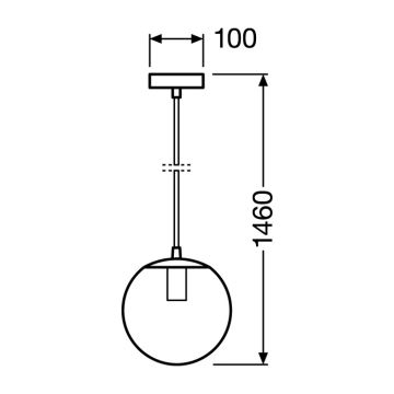 Ledvance - Lustr na lanku BUBBLE 1xE27/40W/230V oranžová pr. 20 cm