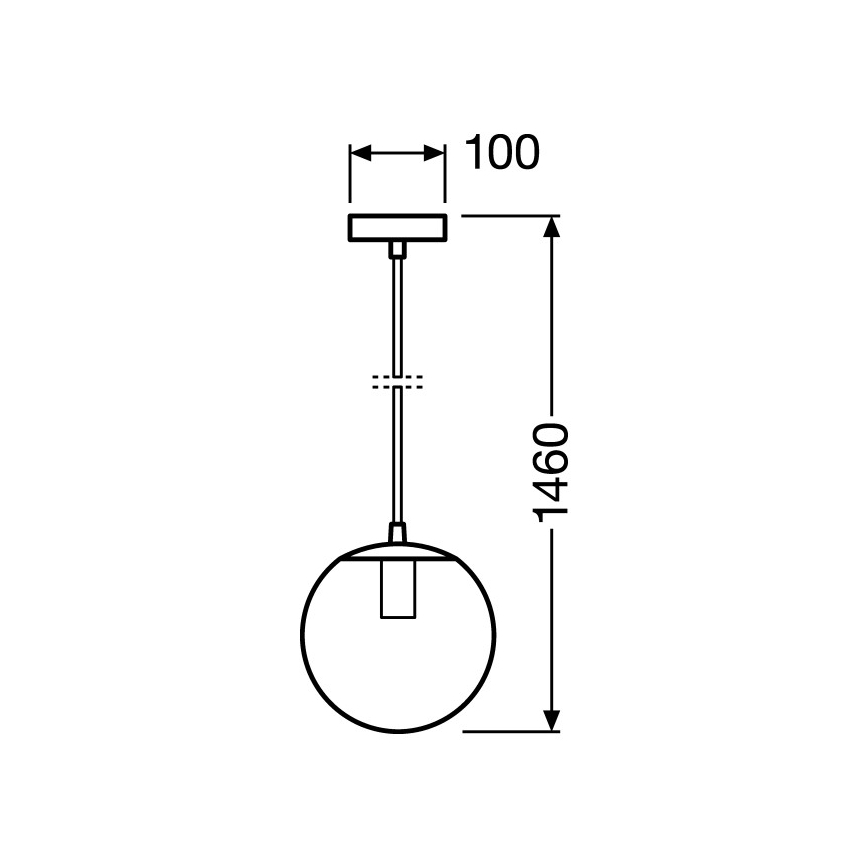 Ledvance - Lustr na lanku BUBBLE 1xE27/40W/230V oranžová pr. 20 cm