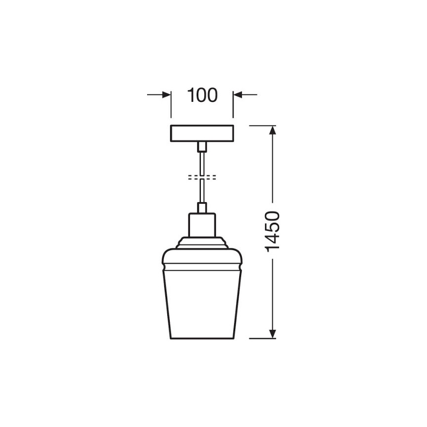 Ledvance - Lustr na lanku JAR 1xE27/40W/230V oranžová