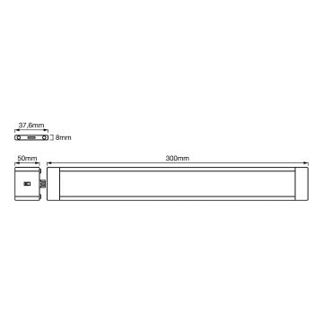 Ledvance - SADA 2x LED Stmívatelné podlinkové svítidlo se senzorem CABINET LED/11W/230V 3000K