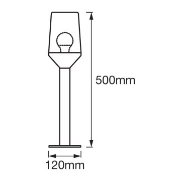 Ledvance - Venkovní lampa CALICE 1xE27/60W/230V IP44 50 cm