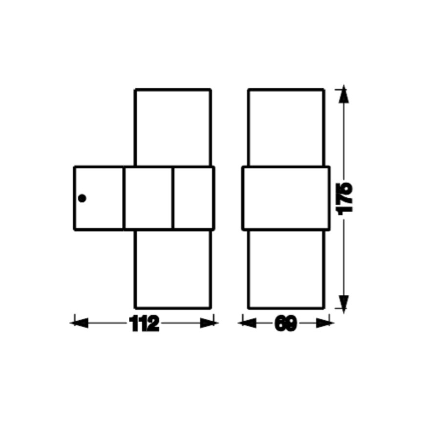 Ledvance - Venkovní nástěnné svítidlo ENDURA ROTARY 2xGU10/5W/230V IP44