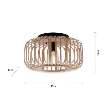 Leuchten Direkt 11412-79 - Přisazený lustr RACOON 1xE27/40W/230V pr. 40 cm bambus