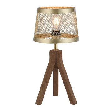 Leuchten Direkt 11423-60 - Stolní lampa FREDERIK 1xE27/60W/230V mangovník