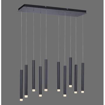 Leuchten Direkt 15206-18 - LED Lustr na lanku 10xLED/4,8W/230V černá