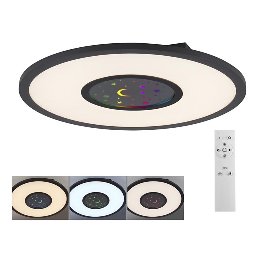 Leuchten Direkt 15572-18 - LED RGBW Stmívatelné stropní svítidlo ASTRO LED/17,5W/230V 2700-5000K + dálkové ovládání