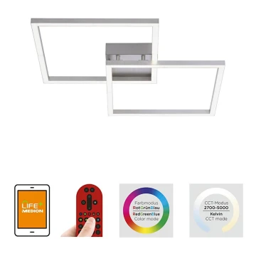 Leuchten Direkt 16429-55 - LED RGB Stmívatelné stropní svítidlo LOLA 2xLED/12,5W/230V Tuya + dálkové ovládání