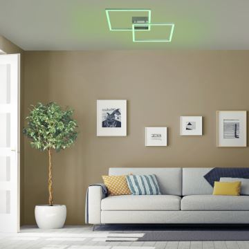 Leuchten Direkt 16429-55 - LED RGB Stmívatelné stropní svítidlo LOLA 2xLED/12,5W/230V Tuya + dálkové ovládání
