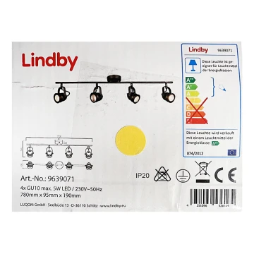Lindby - Bodové svítidlo LEONOR 4xGU10/5W/230V