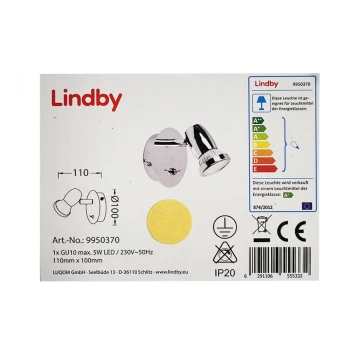 Lindby - LED Nástěnné bodové svítidlo ARMINIUS 1xGU10/5W/230V