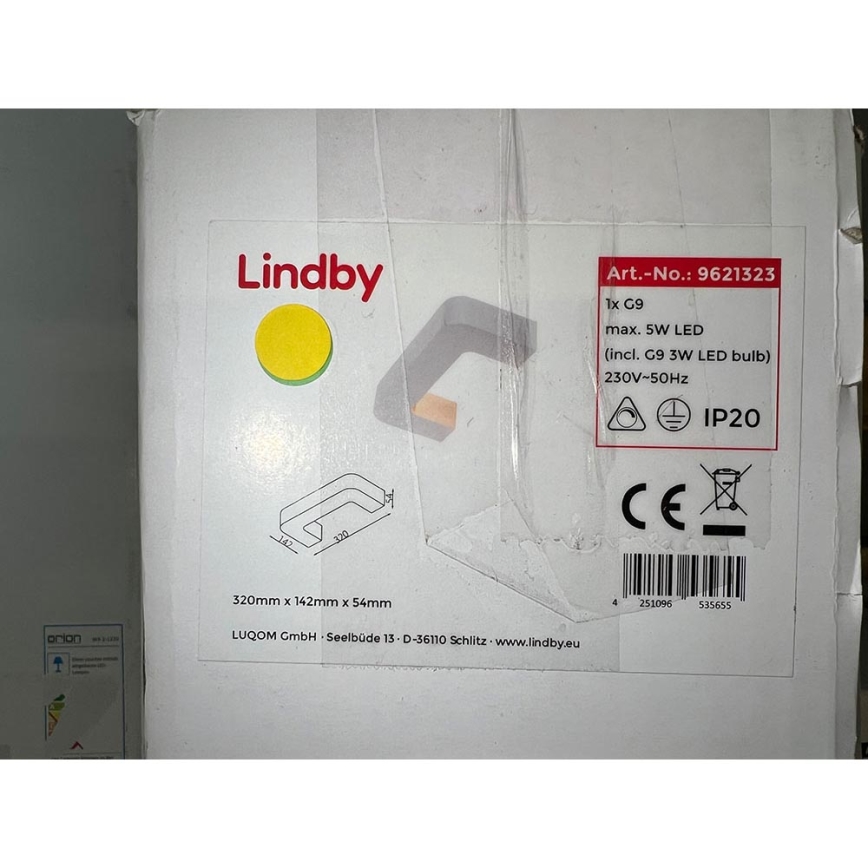 Lindby - LED Nástěnné svítidlo JULIKA 1xG9/5W/230V