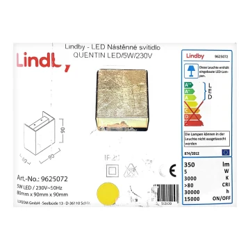 Lindby - LED Nástěnné svítidlo QUENTIN LED/5W/230V
