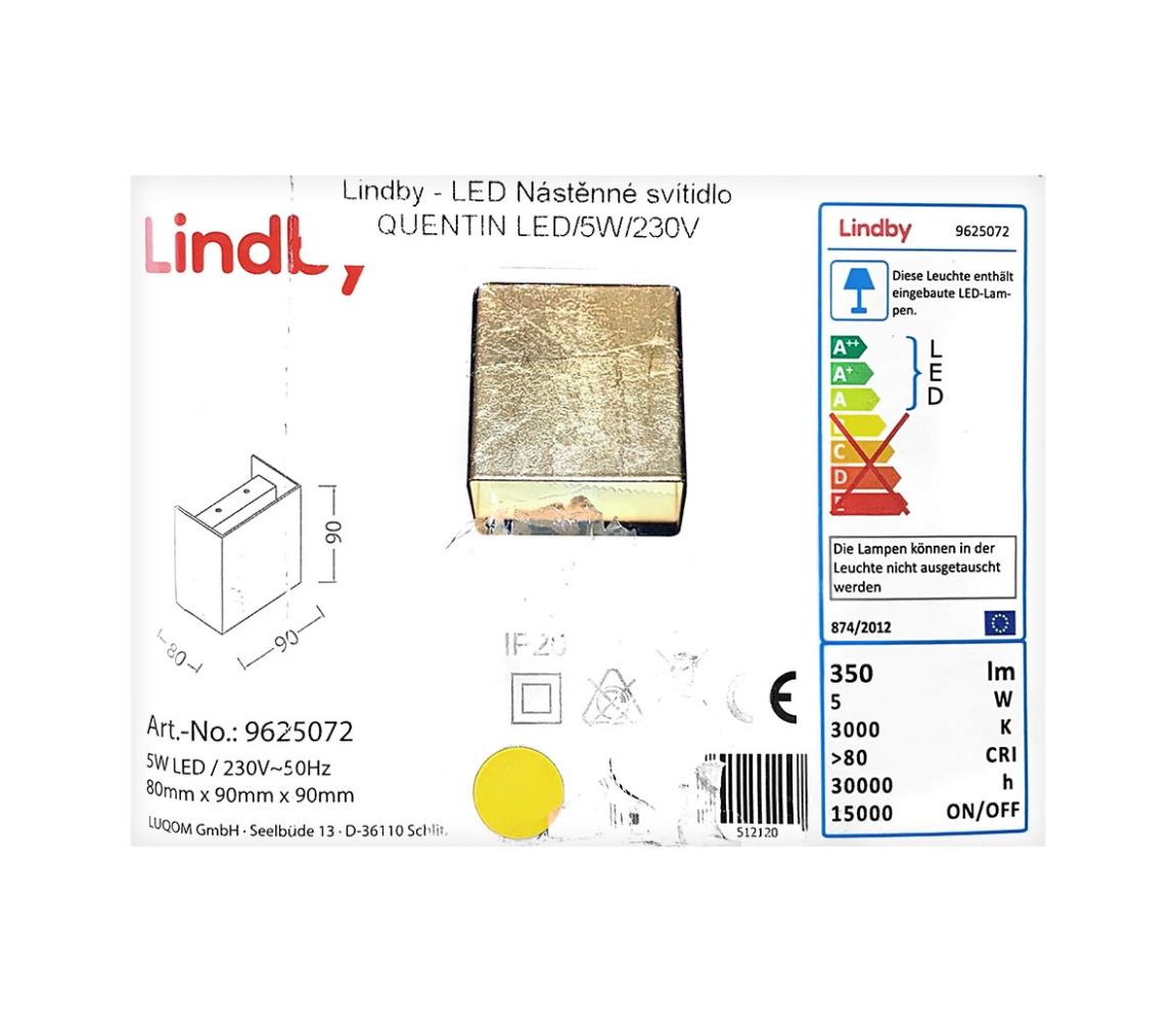 Lindby Lindby - LED Nástěnné svítidlo QUENTIN LED/5W/230V 