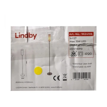 Lindby - LED RGB Stmívatelná stojací lampa FELICE 1xE27/10W/230V Wi-Fi