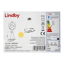 Lindby - LED Stmívatelný lustr na lanku SMART VERIO LED/27W/230V 3000/4000/6000K + dálkové ovládání