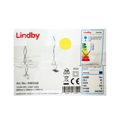 Lindby - LED Stojací lampa BOBI LED/24W/230V