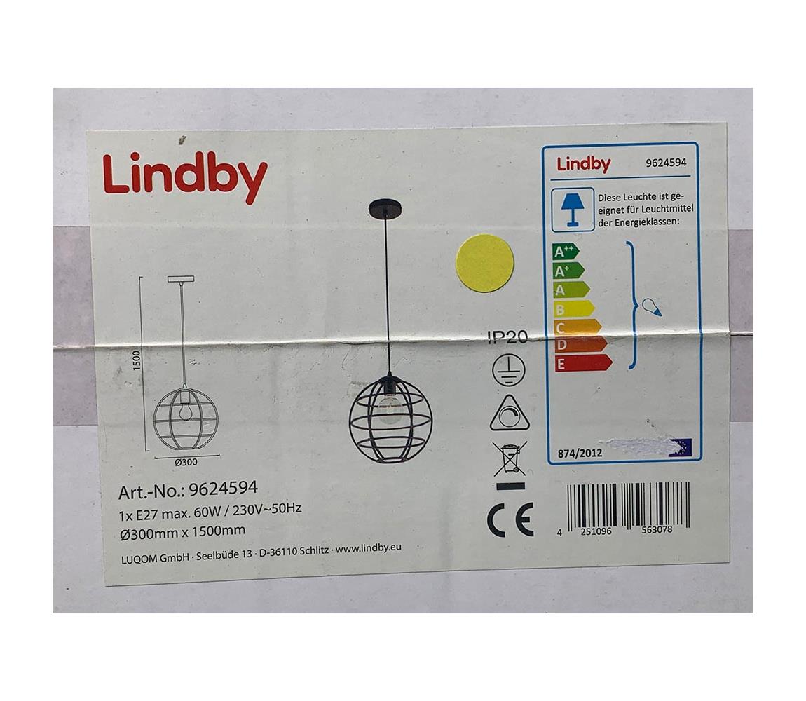 Lindby Lindby - Lustr na lanku BEKIRA 1xE27/60W/230V 