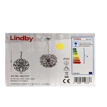 Lindby - Lustr na lanku BJARNE 4xG9/33W/230V