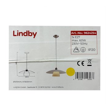 Lindby - Lustr na lanku DOLORES 1xE27/60W/230V