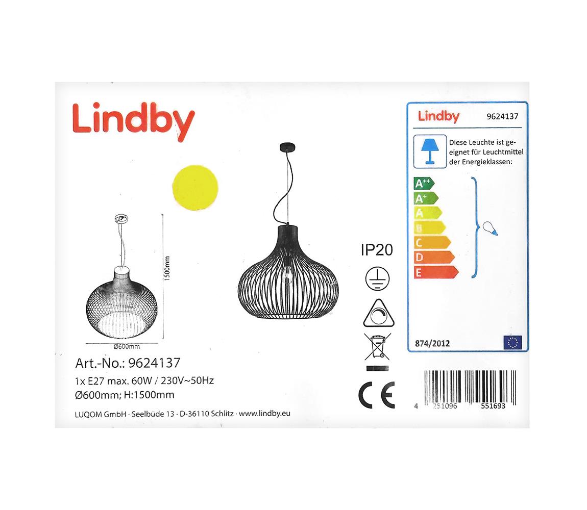 Lindby Lindby - Lustr na lanku FRANCES 1xE27/60W/230V LW1062