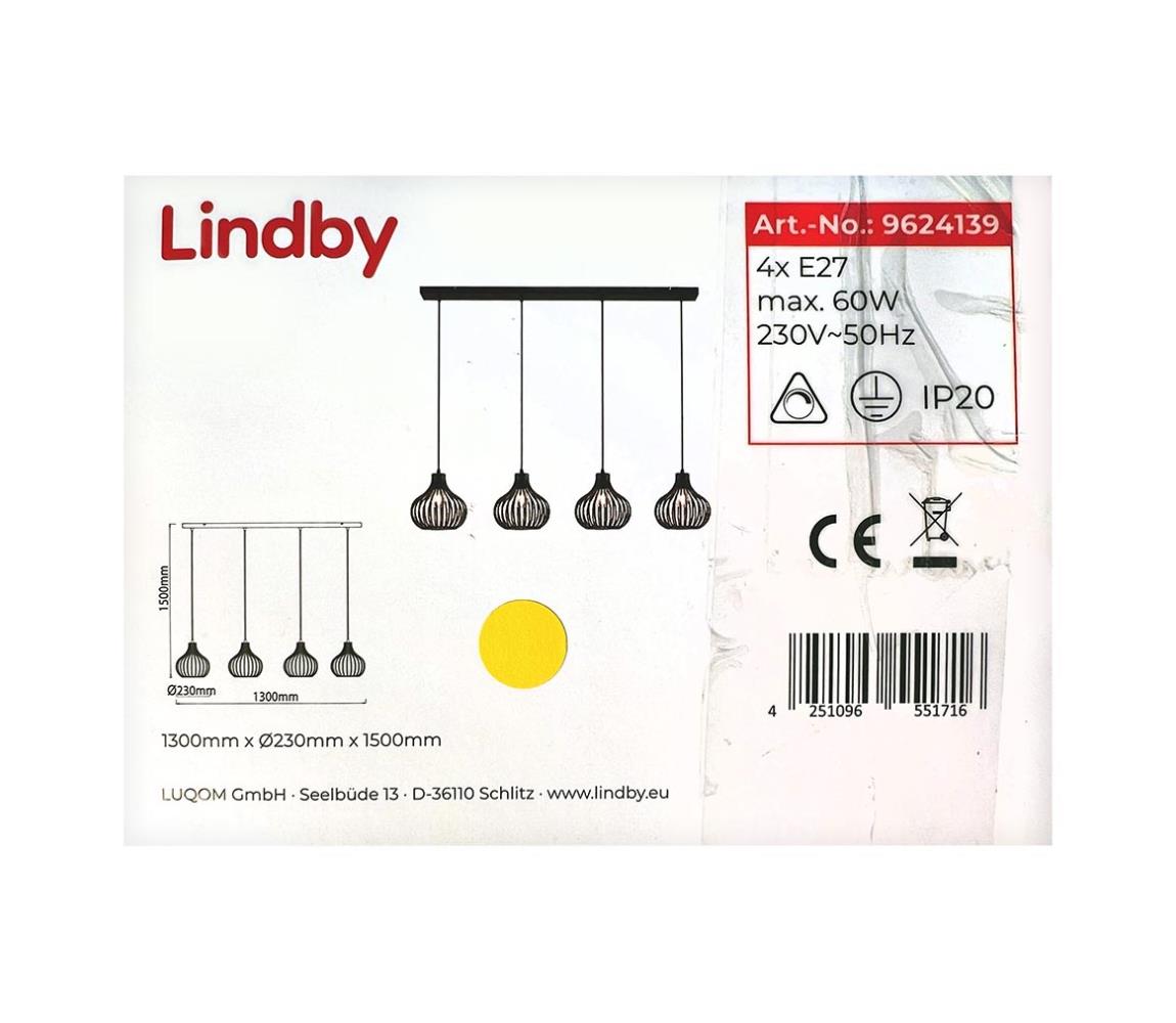 Lindby Lindby - Lustr na lanku FRANCES 4xE27/60W/230V LW0612